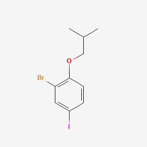 molecular formula C10H12BrIO B8247210 2-Bromo-4-iodo-1-isobutoxybenzene 