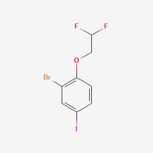 molecular formula C8H6BrF2IO B8247215 2-Bromo-1-(2,2-difluoroethoxy)-4-iodobenzene 