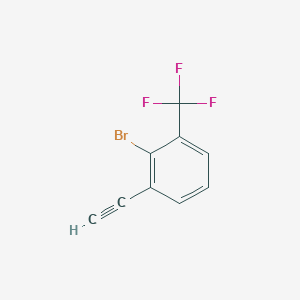 molecular formula C9H4BrF3 B8247263 2-Bromo-1-ethynyl-3-(trifluoromethyl)benzene 