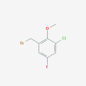molecular formula C8H7BrClFO B8247271 1-(Bromomethyl)-3-chloro-5-fluoro-2-methoxybenzene 