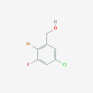 molecular formula C7H5BrClFO B8247275 (2-Bromo-5-chloro-3-fluorophenyl)methanol 