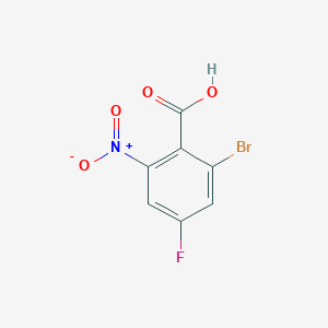 molecular formula C7H3BrFNO4 B8247297 2-Bromo-4-fluoro-6-nitrobenzoic acid 