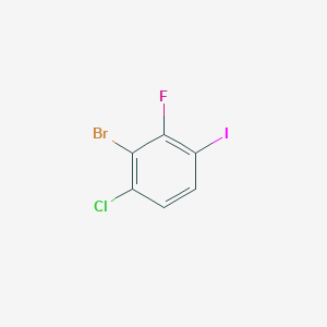molecular formula C6H2BrClFI B8247303 2-Bromo-1-chloro-3-fluoro-4-iodobenzene 