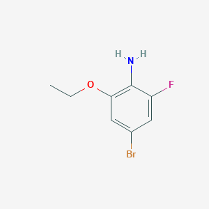 molecular formula C8H9BrFNO B8247311 4-Bromo-2-ethoxy-6-fluoroaniline 