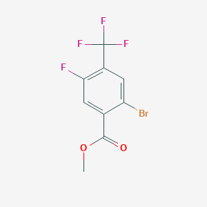 molecular formula C9H5BrF4O2 B8247319 Methyl 2-bromo-5-fluoro-4-(trifluoromethyl)benzoate 