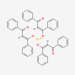 molecular formula C45H33FeO6 B8247325 iron(3+);(Z)-3-oxo-1,3-diphenylprop-1-en-1-olate;(E)-3-oxo-1,3-diphenylprop-1-en-1-olate 