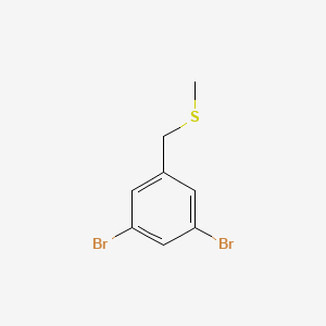 molecular formula C8H8Br2S B8247364 1,3-Dibromo-5-(methylsulfanylmethyl)benzene 
