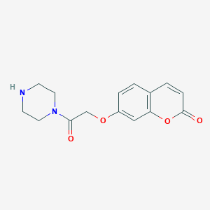 7-(2-Oxo-2-piperazin-1-ylethoxy)chromen-2-one