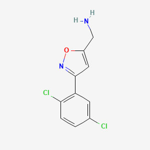 molecular formula C10H8Cl2N2O B8247377 [3-(2,5-Dichlorophenyl)-1,2-oxazol-5-yl]methanamine 