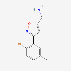 [3-(2-Bromo-5-methylphenyl)-1,2-oxazol-5-yl]methanamine