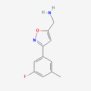 [3-(3-Fluoro-5-methylphenyl)-1,2-oxazol-5-yl]methanamine