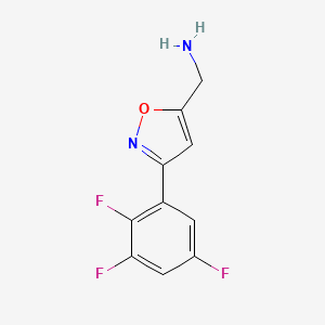[3-(2,3,5-Trifluorophenyl)-1,2-oxazol-5-yl]methanamine