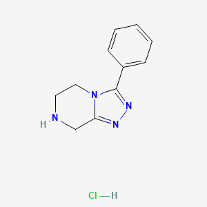 3-Phenyl-5,6,7,8-tetrahydro-[1,2,4]triazolo[4,3-a]pyrazine;hydrochloride