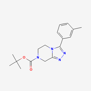 molecular formula C17H22N4O2 B8247672 tert-butyl 3-(3-methylphenyl)-6,8-dihydro-5H-[1,2,4]triazolo[4,3-a]pyrazine-7-carboxylate 