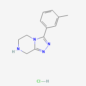 3-(3-Methylphenyl)-5,6,7,8-tetrahydro-[1,2,4]triazolo[4,3-a]pyrazine;hydrochloride