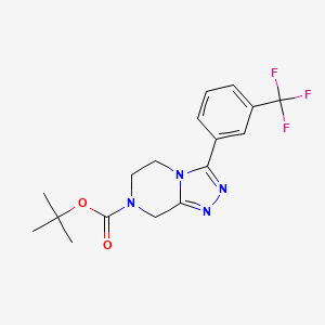 tert-butyl 3-[3-(trifluoromethyl)phenyl]-6,8-dihydro-5H-[1,2,4]triazolo[4,3-a]pyrazine-7-carboxylate