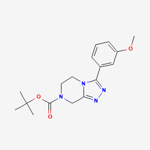 molecular formula C17H22N4O3 B8247695 tert-butyl 3-(3-methoxyphenyl)-6,8-dihydro-5H-[1,2,4]triazolo[4,3-a]pyrazine-7-carboxylate 