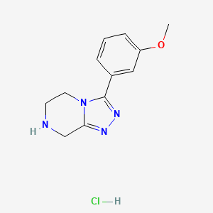 3-(3-Methoxyphenyl)-5,6,7,8-tetrahydro-[1,2,4]triazolo[4,3-a]pyrazine;hydrochloride