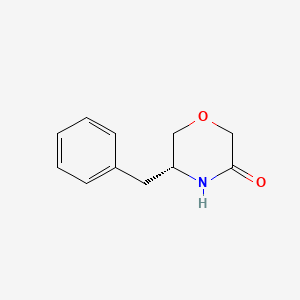 molecular formula C11H13NO2 B8247762 (R)-5-Benzylmorpholin-3-one 