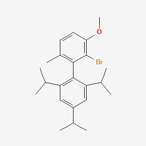 molecular formula C23H31BrO B8247779 2-Bromo-2',4',6'-triisopropyl-3-methoxy-6-methyl-1,1'-biphenyl 