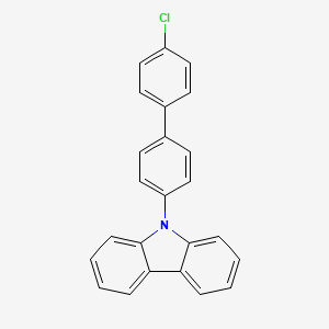 molecular formula C24H16ClN B8247821 9-(4'-Chloro-[1,1'-biphenyl]-4-yl)-9H-carbazole 