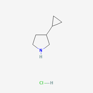 molecular formula C7H14ClN B8247829 3-Cyclopropylpyrrolidine hydrochloride 