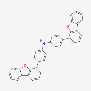 molecular formula C36H23NO2 B8247841 Bis[4-(dibenzofuran-4-yl)phenyl]amine 