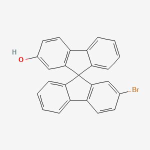 molecular formula C25H15BrO B8247853 2'-Bromo-9,9'-spirobi[fluoren]-2-ol 