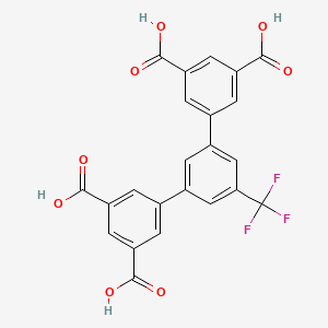 molecular formula C23H13F3O8 B8247874 5'-(Trifluoromethyl)-[1,1':3',1''-terphenyl]-3,3'',5,5''-tetracarboxylic acid 