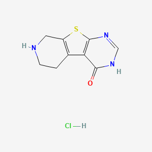 molecular formula C9H10ClN3OS B8247901 8-Thia-4,6,11-triazatricyclo[7.4.0.02,7]trideca-1(9),2(7),5-trien-3-one;hydrochloride 