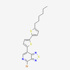 molecular formula C19H18BrN3S3 B8247920 4-Bromo-7-(5'-hexyl-[2,2'-bithiophen]-5-yl)-[1,2,5]thiadiazolo[3,4-c]pyridine 
