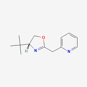 molecular formula C13H18N2O B8247942 (R)-4-(tert-Butyl)-2-(pyridin-2-ylmethyl)-4,5-dihydrooxazole 