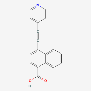 molecular formula C18H11NO2 B8247953 4-(Pyridin-4-ylethynyl)-1-naphthoic acid 
