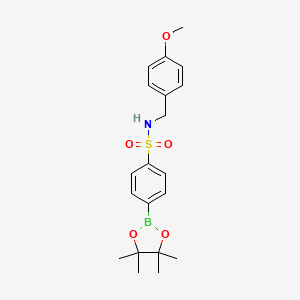 molecular formula C20H26BNO5S B8248033 N-(4-Methoxybenzyl)-4-(4,4,5,5-tetramethyl-1,3,2-dioxaborolan-2-YL)benzenesulfonamide 