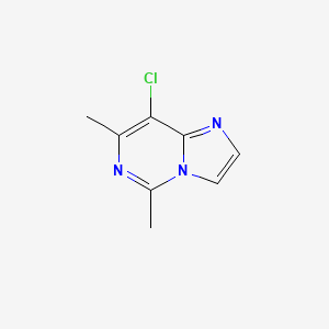 molecular formula C8H8ClN3 B8248043 8-Chloro-5,7-dimethylimidazo[1,2-C]pyrimidine 