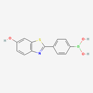 molecular formula C13H10BNO3S B8248070 (4-(6-Hydroxybenzo[d]thiazol-2-yl)phenyl)boronic acid 