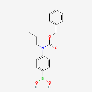 molecular formula C17H20BNO4 B8248082 (4-(((Benzyloxy)carbonyl)(propyl)amino)phenyl)boronic acid 