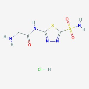 2-Amino-N-(5-sulfamoyl-1,3,4-thiadiazol-2-yl)acetamide hydrochloride