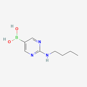 molecular formula C8H14BN3O2 B8248097 (2-(Butylamino)pyrimidin-5-yl)boronic acid 