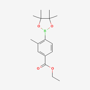 molecular formula C16H23BO4 B8248103 Ethyl 3-methyl-4-(4,4,5,5-tetramethyl-1,3,2-dioxaborolan-2-yl)benzoate 