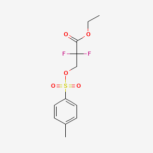 molecular formula C12H14F2O5S B8248135 Ethyl 2,2-difluoro-3-(tosyloxy)propanoate 