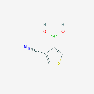 molecular formula C5H4BNO2S B8248143 4-(Dihydroxyboryl)thiophene-3-carbonitrile 