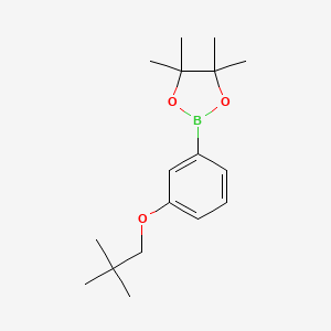 molecular formula C17H27BO3 B8248161 4,4,5,5-Tetramethyl-2-(3-(neopentyloxy)phenyl)-1,3,2-dioxaborolane 