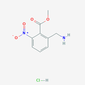 molecular formula C9H11ClN2O4 B8248188 Methyl 2-(aminomethyl)-6-nitrobenzoate hydrochloride 
