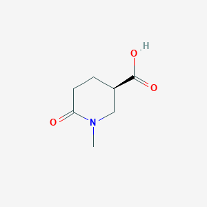 molecular formula C7H11NO3 B8248226 (3R)-1-methyl-6-oxopiperidine-3-carboxylic acid 
