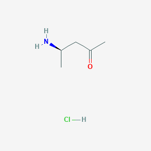 molecular formula C5H12ClNO B8248341 (R)-4-Aminopentan-2-one hydrochloride 