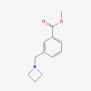 molecular formula C12H15NO2 B8248354 Methyl 3-(azetidin-1-ylmethyl)benzoate 