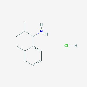 molecular formula C11H18ClN B8248379 2-Methyl-1-(O-tolyl)propan-1-amine hydrochloride 