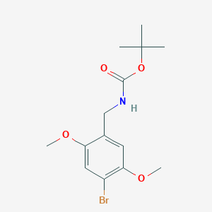 molecular formula C14H20BrNO4 B8248382 Tert-butyl 4-bromo-2,5-dimethoxybenzylcarbamate 
