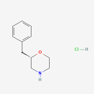 molecular formula C11H16ClNO B8248399 (S)-2-Benzylmorpholine hydrochloride 
